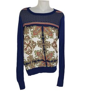 41 Hawthorn Stitch Fix Women Top XS Pullover Paisley Lightweight Fitted 20599